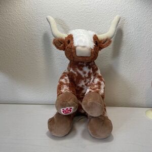 Build‎ A Bear Longhorn Plush Stuffed Animal Brown White Texas